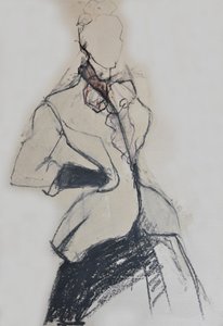Elegante Modeskizze von Doris Schmitz