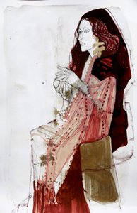 Elegante Dame in Rot von Doris Schmitz