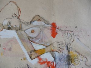 Expressiver Liegender Akt