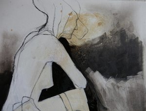 Nachdenkliche Figurenstudie
