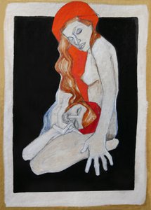 Traurige rote Umarmung von Doris Schmitz