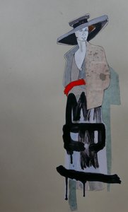 Stilvolle Frau Graffiti