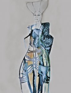 Stilisiertes Modeporträt von Doris Schmitz