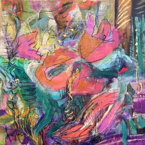 Lebendiger abstrakter Garten von Dorothy Fagan