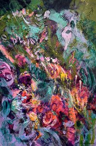 Lebendiges Blumenabstrakt von Dorothy Fagan