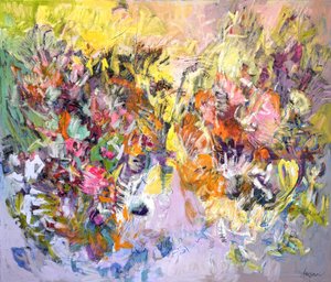 Lebendiges Blumenabstrakt von Dorothy Fagan