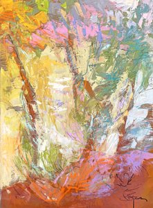 Lebendiges Gartenabstrakt von Dorothy Fagan