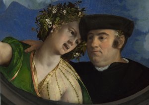 Ein Mann umarmt eine Frau