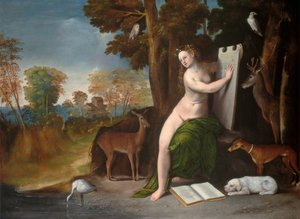 Circe und ihre Liebhaber in einer Landschaft, um 1525 von Dosso Dossi