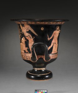 Detail von einer rotfigurigen Lekythos