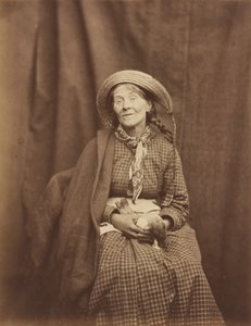 Frau hält einen toten Vogel, Surrey County Asylum, ca. 1855 von Dr Hugh Welch Diamond
