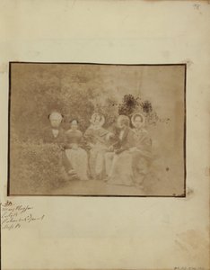 Sir David Brewster mit Miss Mary Playfair, Lady Brewster, Mr. Pakenham Edgeworth und Miss Brewster von Dr. John Adamson