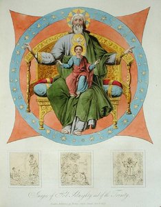 Bilder von Gott dem Allmächtigen und der Dreifaltigkeit aus der Kathedrale der Himmelfahrt, Moskau, Tafel 14 aus 