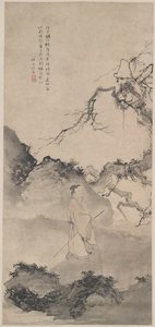 Der Dichter Lin Bu wandert im Mondlicht von Du Jin