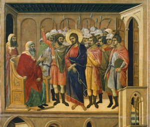 Christus vor dem Hohenpriester (Detail)