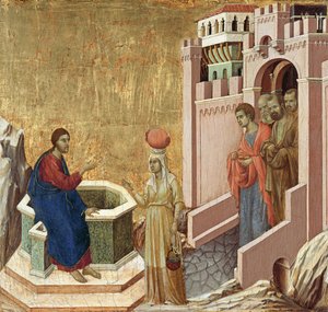 Christus und die Samariterin von Duccio di Buoninsegna