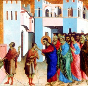 Jesus öffnet die Augen des Blindgeborenen, 1311