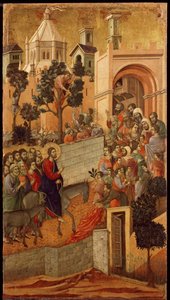 Maestà: Einzug in Jerusalem von Duccio di Buoninsegna