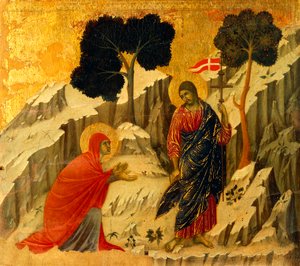 Noli Me Tangere (Rühr mich nicht an) (Detail) von Duccio di Buoninsegna