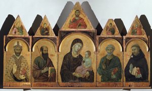 Polyptychon Nr. 28 (Polyptychon von Siena) von Duccio di Buoninsegna