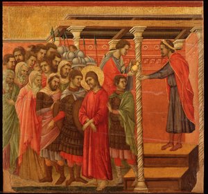Pontius Pilatus wäscht seine Hände (Maestà-Altarbild)