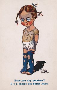 Mädchen bittet um Kartoffeln