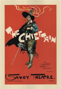 Plakat für die Oper Der Häuptling von A. Sullivan und F. C. Burnand, 1894