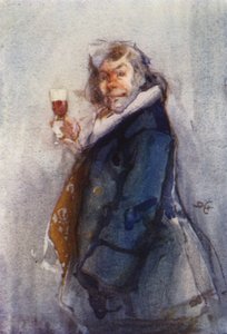 Der Trinker, Zeitskizze, London Sketch Club von Dudley Hardy