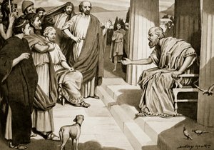Sokrates spricht zu den Athenern, Illustration aus 