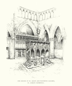 Das Heiligtum von St Alban und die Beobachtungsgalerie, St Albans Cathedral von Duncan Moul