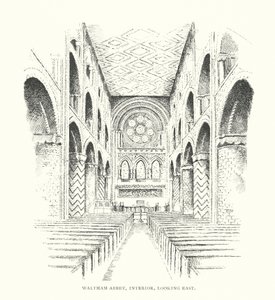 Waltham Abbey, Innenansicht, Blick nach Osten von Duncan Moul
