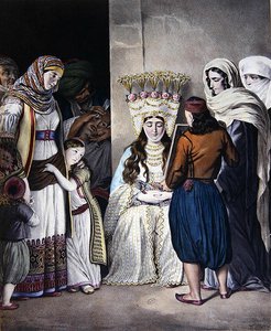 Griechisch-orthodoxe Hochzeit in Athen (ca. 1825) von Dupre Dupre