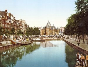 Der Neue Markt und die Börse, Amsterdam, Niederlande, ca. 1900