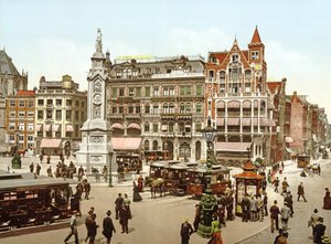 Blick auf den Dam-Platz in Amsterdam