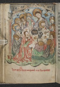 Add 50005 f.85v, Das letzte Abendmahl, ca. 1410-20