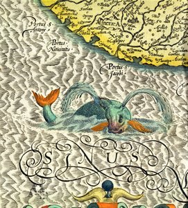 Seemonster, Detail aus Mercators 