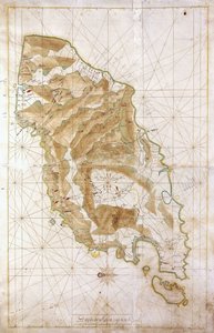 Karte der Insel Timor, ca. 1760