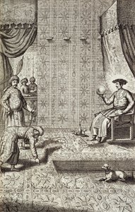 Chinesische Botschafter bei einem indischen Herrscher, aus China Illustrata von Athanasius Kircher (1601-80), 1667 von Dutch School