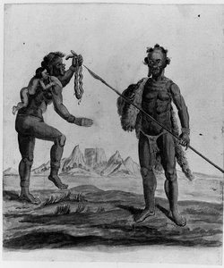 Zeichnung aus einem Album von Eingeborenen aus Brasilien, Afrika, Persien und Ostindien von Dutch School