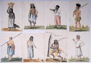 Zeichnung aus einem Album von Einheimischen aus Brasilien, Afrika, Persien und Ostindien