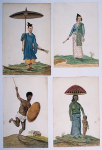 Zeichnung aus einem Album von Eingeborenen aus Brasilien, Afrika, Persien und Ostindien von Dutch School