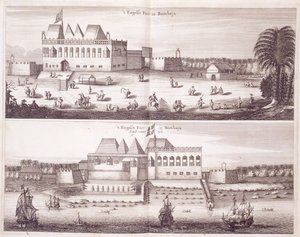 Ansichten des englischen Forts in Bombay, 1672