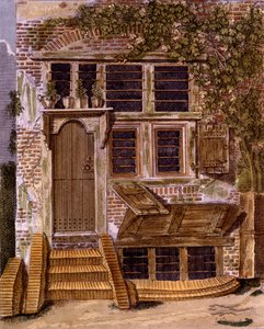 Gärtnerhaus-Design aus dem Magazin der Gartenschätze von G. van Laar, veröffentlicht 1802 von Dutch School