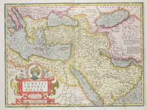 Karte des Osmanischen Reiches, aus dem Mercator-Atlas veröffentlicht von Jodocus Hondius (1563-1612) Amsterdam, 1606