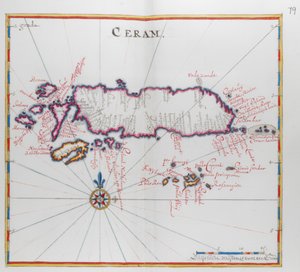 Karte der Insel Ceram (Seram), Indonesien