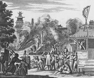 Verfolgung der Christen in Japan, ca. 1680 (Stich)
