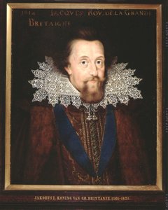 Porträt von James I., König von England, 1614 von Dutch School