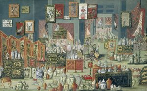 Laden, der chinesische Waren verkauft, 1680-1700 von Dutch School