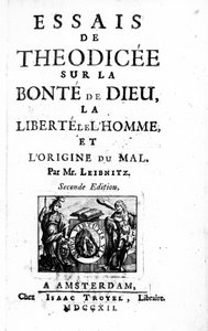 Titelseite für Theodizee von Gottfried Leibniz, zweite Ausgabe veröffentlicht 1712