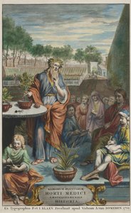 Titelseite aus "Horti Medici Amstelodamensis Rariorum Plantarum Historia" Bd. II, von Jan Commelin und Caspar Commelin von Dutch School